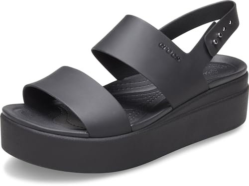 Crocs Femme Brooklyn Low Wedge Sandales, Black/Black, 38/39 EU