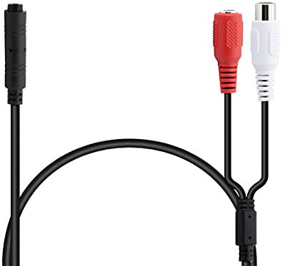YACSEJAO Pastilla de Audio, con Cable de alimentación y Cable de Audio, micrófono de Alta sensibilidad para CCTV/cámara IP/DVR, Mini micrófono de captación de Audio CCTV, Sonido de cámara Externa
