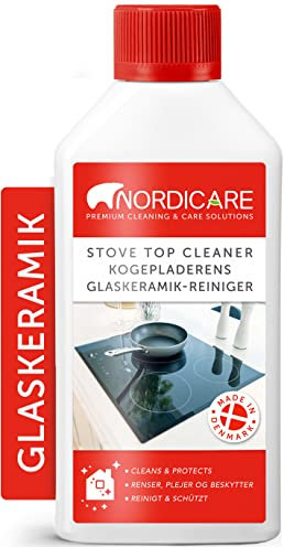 Nordicare Ceranfeldreiniger [500ml] für Cerankochfeld oder Induktionsfeld I Ceranfeld Reiniger für Eingebranntes I Glaskeramik Reiniger, Kochfeldreiniger, Herdreiniger