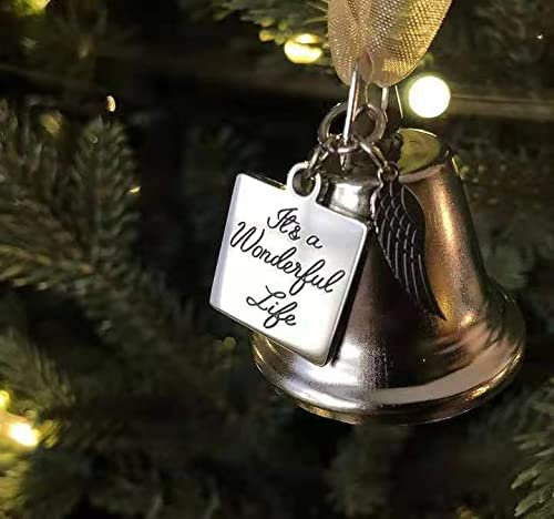 SUNNEE Memorial Christmas Ornament Christmas Memory Bauble Christmas Tree Pendants Christmas Tree Hanging Decorations Jingle Bells Ornaments (It's a wonderful life)