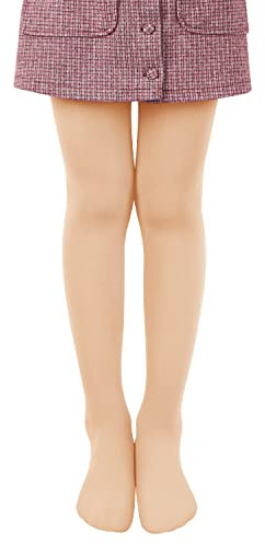L&K-II Mädchen Ballett Strumpfhose Tanzstrumpfhose mit Fuß 80 DEN Blickdicht Mikrofaser Farbig 27251 Haut 134-140