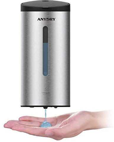 anydry 1205C Seifenspender Automatisch Wandbefestigung 800ml Kommerzieller Automatischer Flüssigseifenspender Wandmontage Gebürstet