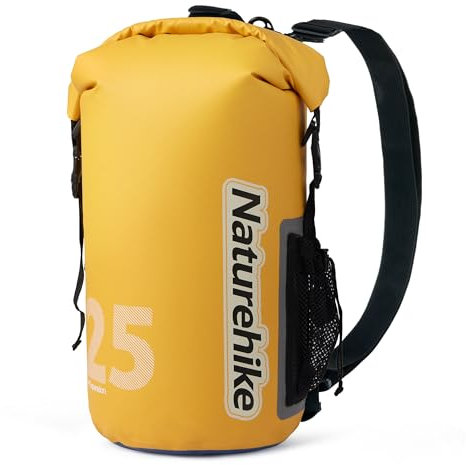 Naturehike 10L 15L 25L Waterproof Sac Sec/Sac Sac étanche avec Longue Sangle réglable pour Kayak en Bateau Excursion en canoë/pêche/Rafting/Natation/Snowboard