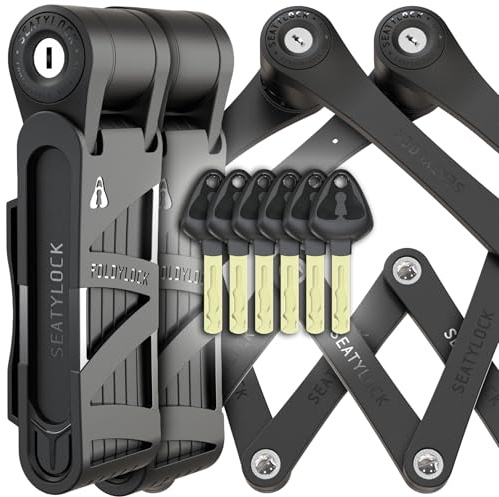 Seatylock FoldyLock Compact Patented Folding Bike Locks, Set of 2, 33.5 in