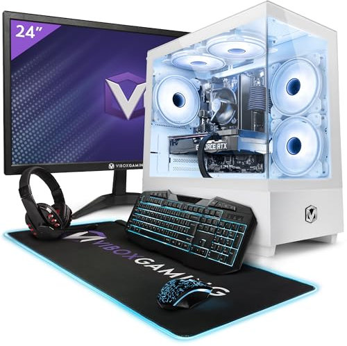 Vibox III-48 Gaming PC Set Komplett • Monitor 23 Zoll • Intel Core i5 11400F 4,4GHz • Nvidia RTX 4060 8GB • 16GB RAM • 1TB NVMe SSD • Windows 11 • WLAN