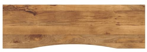 vidaXL Tablero Escritorio con Curva Madera Mango Rugosa 160x50x2,5 cm