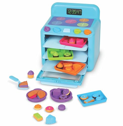 Learning Resources Mini Horno para clasificar Dulces, Horno fácil de Hornear, Comida de Juego, Juego de Cocina para niños, Juguetes de simulación, Mini Alimentos, Juguetes de clasificación, Juego de
