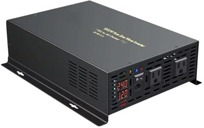 Power inverter Inverter Solare A Onda Sinusoidale Pura Con Controllo Cablato 1500W Inverter Di Potenza Batteria 12/24/48/72V Da CC A CA 110/120/220/240V Invertitore di Tensione Fotovoltaico(12V,230V)