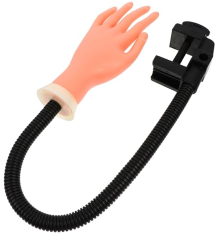 COLLBATH Main Entraînement Manucure Flexible et Mobile Modèle Faux Main pour Pratique Nail Art Portable et Réutilisable pour Débutants et Professionnels
