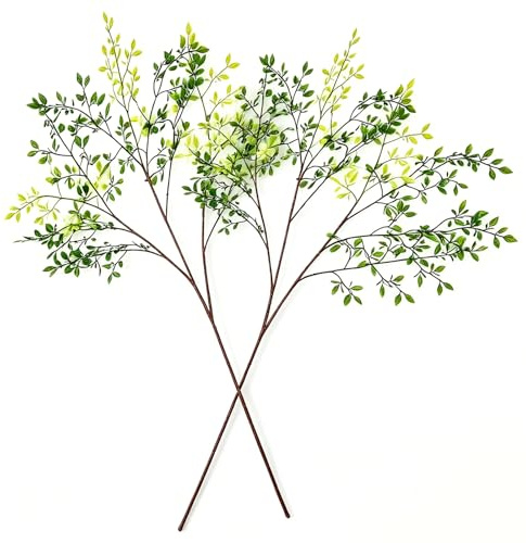 2pcs Steli di Verde Foglie Finte 105 cm Rami Decorativi per Vaso