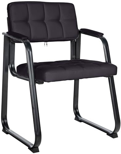 CLP Stuhl Canada I Polsterstuhl Mit Kunstleder-Bezug I Mit Schwarzem Metall-Gestell, Farbe:schwarz