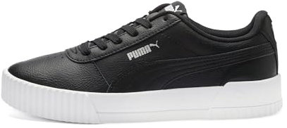 PUMA Damen Carina L Sneakers, Puma Black-Puma White-Puma Silver, 40.5 EU