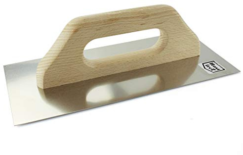 Metallkelle mit Holzgriff Glättekelle Zahnkelle Maurerkelle Abzieh 480 x 130 mm - MKK®