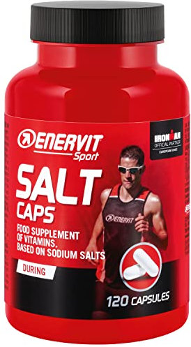 Enervit Salt Caps, Integratore Multivitaminico a Base di Sali Minerali per Sportivi, Favorisce la Reidratazione Durante l'Attività Sportiva, Formato 120 Capsule
