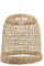 LUSSIOL - Pendelleuchte Cuzco, Kronleuchter im Boho-Look, Natur, Hygge - Hängelampe aus Rattan geflochten, Kabel weiß, E27-Fassung, Ø 30 cm - Möglichkeit LED Leuchtmittel -