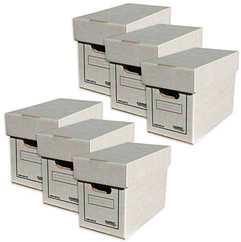 Comic Concept 6X Comic Box (kurz) mit Deckel stapelbar Karton NEU