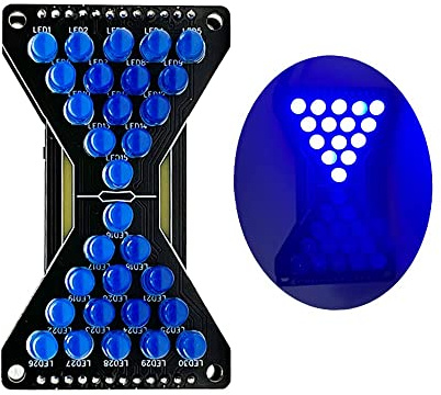 Treedix Kit de sablier électronique LED à monter soi-même - Planche d'entraînement à souder - Rayons bleus - Projet amusant