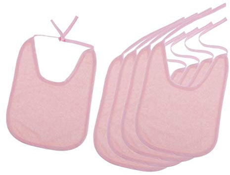 predolo 5er Set Baby KinderKinderlätzchen Jungen Spucktuch Baumwolle Weich und Saugfähig, Rot, 29 x 22 cm