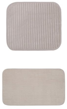 Gözze Badteppich Berlin 2er Set, 50x45 cm + 50x70 cm, Farbe: Taupe