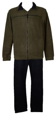 Campagnolo Tuta uomo DYNAMIC F.LLI taglie over completo tempo libero invernale pile aperta con zip e tasche articolo 8Z78484, 196Z Foresta - navy, Taglia 62