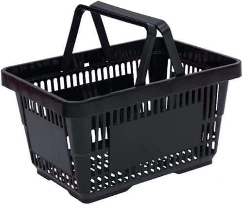 Retail Shop SUPERMARKETS Tier Stacking Baskets plastic BASKET 21 LITRE (1x black basket)