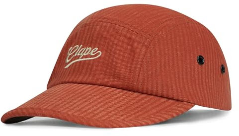 CLAPE Basecap Herren Damen 5 Panel Cap Flat Brim Baseball Cap Baumwolle Soft Einstellbar Unisex RunningLeichtgewicht Outdoor Sport OrangeRed BSAP2515
