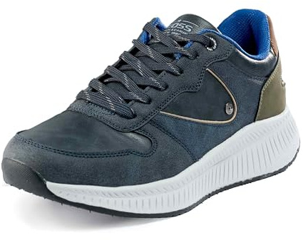 LEOSS ORIGINAL Scarpe da Palestra Uomo Sneakers Uomo Leggere Confortevoli Flessibili Versatili Facili da Pulire (Blu Scuro, 44 EU, MLE255336-3)