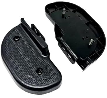 2 Pieces Generic Bicycle Rear Pedals Spare Parts Easy to Install Black Footrests Compatible with Mountain Bike Folding(Black2)