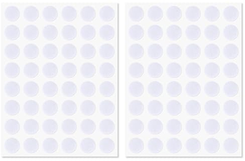 96uds Almohadillas Fieltro para Puertas Gabinete, 1,3cm Redondas Amortiguadores Silenciosos Muebles Autoadhesivos Herramientas de Fieltro para Muebles Cocina Suelo Cajones Mesa Silla (Blanco)