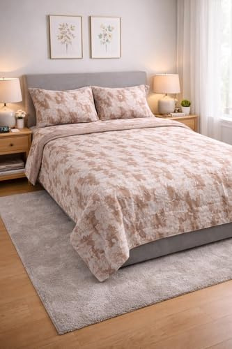 GX GARGIX Completo Letto Matrimoniale in Flanella Calda e Morbida – Set Lenzuola Invernali con Varie Fantasie, Comfort per le Notti Fredde (LUG/ZZA-4)