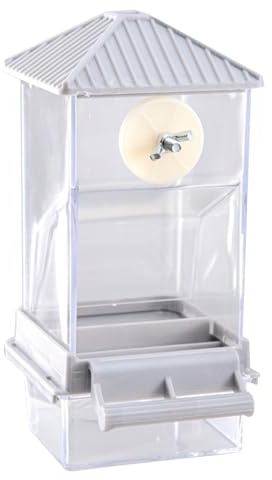 MHADBKH Distributeur de nourriture automatique transparent pour perroquets avec grand rangement et entretien facile