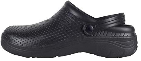 Work Team Zueco EVA Unisex. Ultraligero, ergonómico. Anatómico, con Cámara ortopédica, Suave para los pies. Hombre Negro 42/43