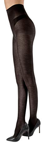 WOOTI TIGHTS Collant CARBONARA S Nero, in Lana Merinos 100 den, Calza Calda, Coprente, Resistente, Morbida, adatta alla stagione Invernale, XL, disponibile anche in colori Melange