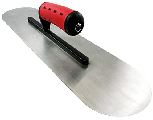 Profi Bodenlegerkelle zweiseitig, halbrund, Glättekelle, super stark, 295x120mm, ergonomischer Griff 2K