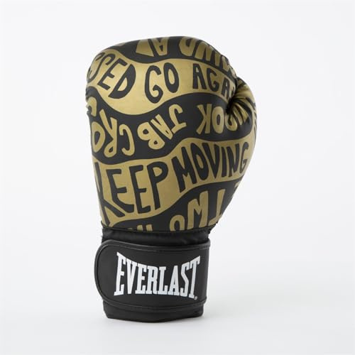 Everlast Unisex – Erwachsene Boxhandschuhe Spark Glove Trainingshandschuh, Schwarz/Gold 10oz