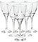 Queensway Home & Dining 3 6 pc Twist Stem White Red Wine Decorative Glasses Set Cups Dinner Party Goblets (6)