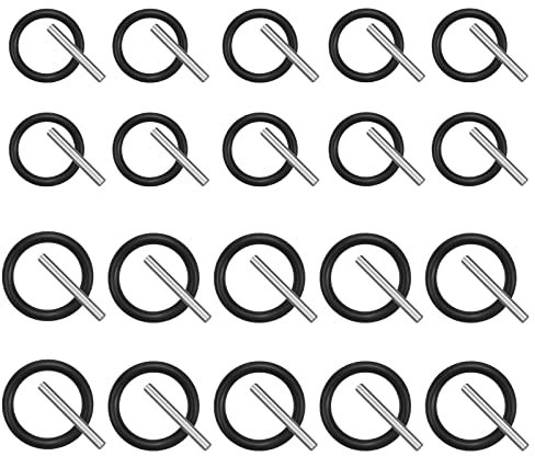 CiShow Lot de 20 paires de joints toriques et broches de rechange, bagues à impact et broches de douille en caoutchouc pour échafaudages à douille, clé à choc, nettoyeur haute pression (2 tailles)