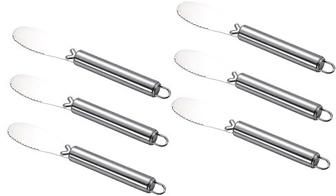 BESTonZON 6 Pz Coltello Da Burro in Acciaio Inossidabile Creme Per La Colazione Spatola Per Coltello Da Sandwich Coltello Da Formaggio Coltello Spalmapane Spargifiamma Portatile Crema