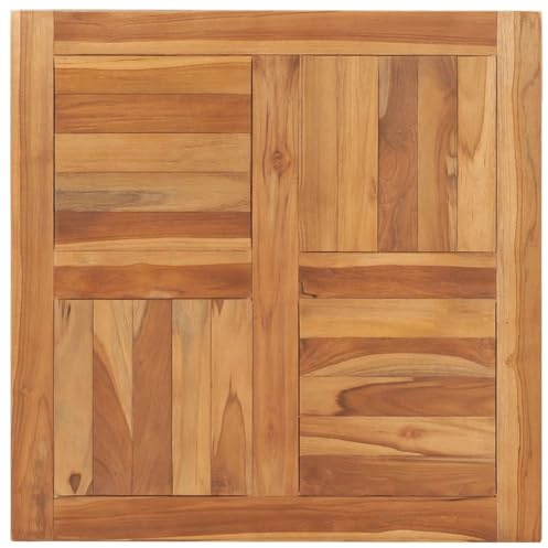Gecheer Piano del Tavolo in Legno Massello di Teak 70x70x2,5 cm,Piano Tavolo da Cucina,Piano Tavolo da Pranzo,Piano Tavolo da Bar,Piano Tavolo Legno,A48989