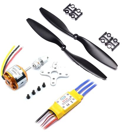 CUIPPWRJ A2212 2212 1000KV 1400KV Brushless Outrunner Motor with 30A 40A Brushless ESC Compatible with DIY RC Aircraft Quadcopter Hexacopter Multirotor(1400KVMotor 30A Prop)