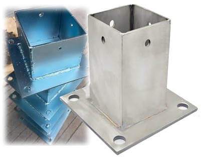 Funda de poste de metal resistente con tornillos para valla de madera al aire libre, buzón, soportes de pérgola, kit de valla duradero