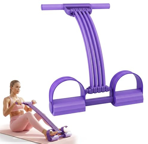 8 Röhren Widerstandsbänder mit Griff, 2026 New 3-in-1 Multifunktions Expander, Resistance Bands, Oberschenkeltrainer Fitnessbänder, Ganzkörpertrainer für Zuhause Leg Exerciser für Yoga Fitness (Blau)
