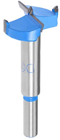 Sourcingmap Forstner Drill Bits 32mm, Tungsten Carbide Wood Hole Saw Auger Opener, Woodworking Hinge Hole Drilling Boring Bit Cutter (Blue, Gray)