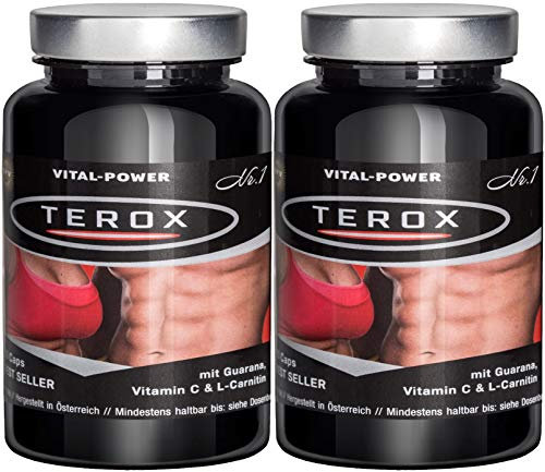 B.P.V - Terox 180 Kapseln Turbo TF-burner. Mit Guarana-Extrakt, Vitamin C, Bitterorangen-Extrakt, L-Carnitin, Grüner Tee-Extrakt