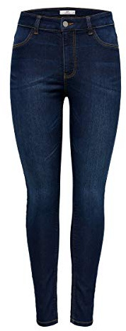 Jacqueline de Yong NOS Jdynikki Jegging High DNM Noos Jean Skinny, Bleu (Dark Blue Denim Dark Blue Denim), 34/L32 (Taille Fabricant: X-Small) Femme