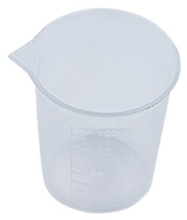 Ogquaton Gobelet doseur en plastique transparent avec verre doseur résistant à la chaleur pour cuisine ou laboratoire (100 ml, 1 pièce) respectueux de l'environnement et pratique