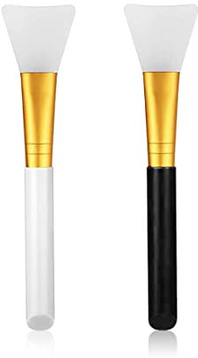 SULIUDAJI Spazzola in silicone per maschera viso 2 confezioni di raschietti cosmetici in silicone senza peli pennelli per applicare maschera facciale siero o strumento per il trucco fai da te