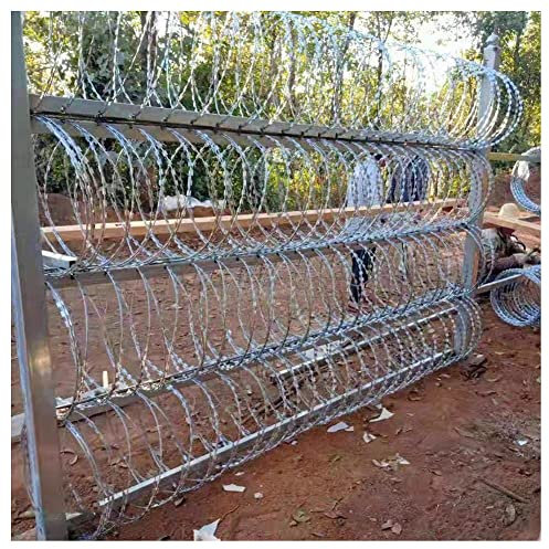 Alambre De Púas - Rollo De Alambre De Seguridad De Alta Resistencia - Alambre De Jardín para Animales, Patios, Agricultura Y Anti-intrusión (Color : Silver, Tamaño : 25m)
