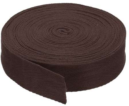 PATIKIL 1,2/3cm Nastri in Sbieco di Cotone 9m Nastro Cotone Twill Nastro Rilegatura Fettuccia Spina Pesce per Cucito Regalo Avvolgimento Artigianato Fai Da Te Caffè Scuro