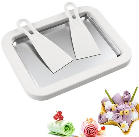 Ice Rolls Machine - Rolls Maker with 2 Spatulas, Plate, Makes Ice Cream & Yogurt